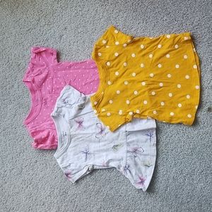 3 Baby Girl's T-shirts, 18-24mo